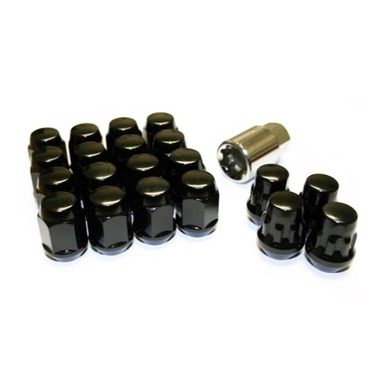 Project Kics 16 LUGS + 4 LOCKS Black Bullock And Nut Set - 12X1.25 (W653B19)