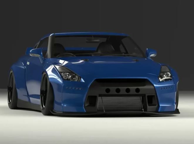 Pandem 09+ Nissan GT-R R35 Pandem Front Lip Dry Carbon (17020604)