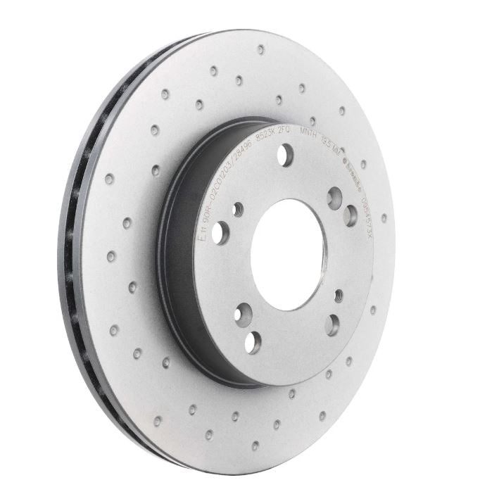 Brembo 02-06 Acura RSX/04-11 Honda Civic/11-15 CR-Z Front Premium Xtra Cross Drilled UV Coated Rotor (09.5457.3X)