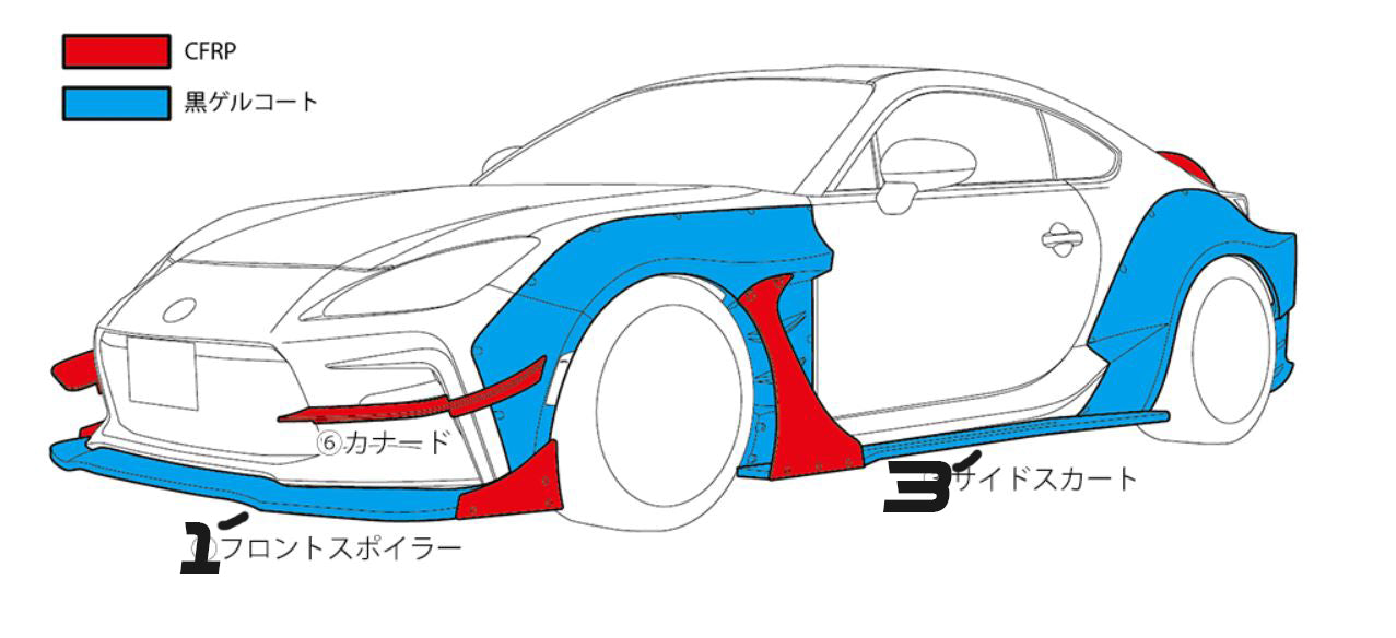 HKS 2022 Toyota GR86 Body Kit TYPE-R Base Kit (53004-AT028)