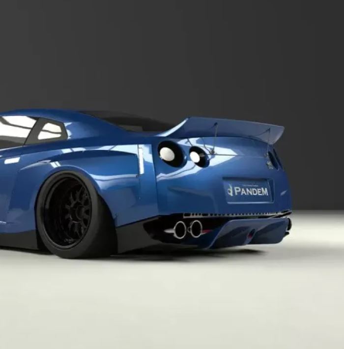 Pandem 09+ Nissan GT-R R35 Pandem Rear Side Diffuser Dry Carbon (17020610)