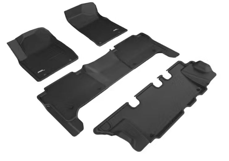 3D MAXpider 2017-2020 Nissan Armada Kagu 1st & 2nd & 3rd Row Floormats - Black (L1NS10001509)