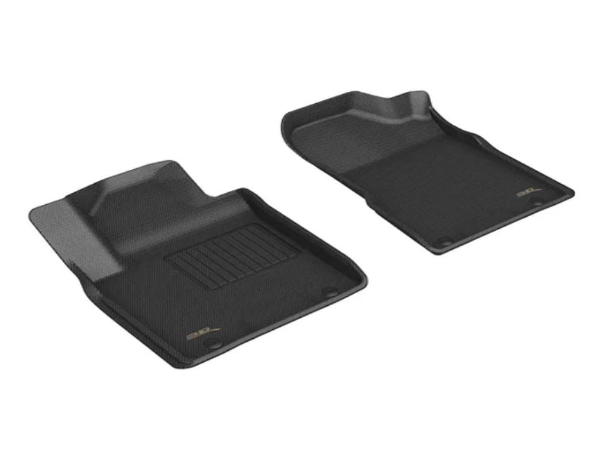 3D Maxpider 19-24 Nissan Armada Kagu Front Floor Mat- Black R1 (L1NS14611509)