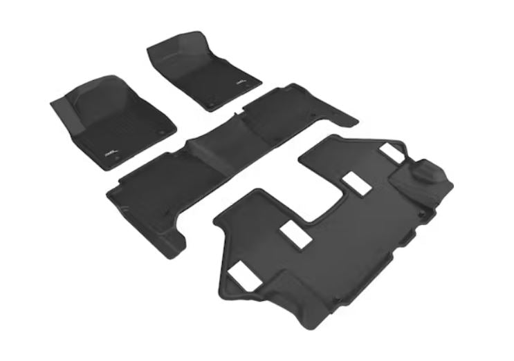 3D MAXpider 2017-2020 Nissan Armada Kagu 1st & 2nd & 3rd Row Floormats - Black (L1NS09501509)