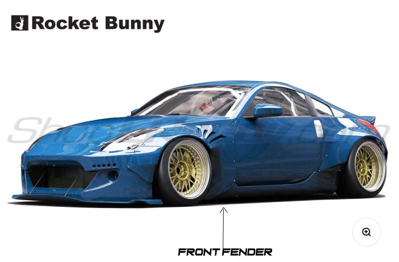 GReddy 03-08 Nissan 350Z Z33 Rocket Bunny Aero Kit - Front Fenders (17020353)