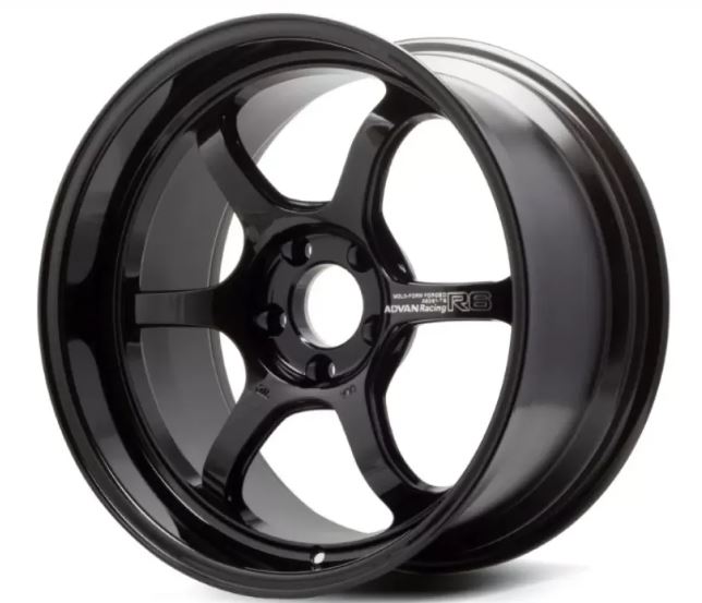 Advan R6 18x9.5 +29 5-114.3 Racing Titanium Black Wheel (YA68J29ETB)