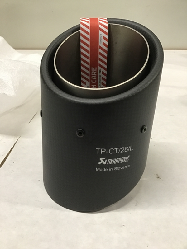 Akrapovic Replacement Carbon Fiber Tail Pipe - Single (Left Outside for S-AU/TI/6H) | TP-CT/28/L/1 Scratch & Dent
