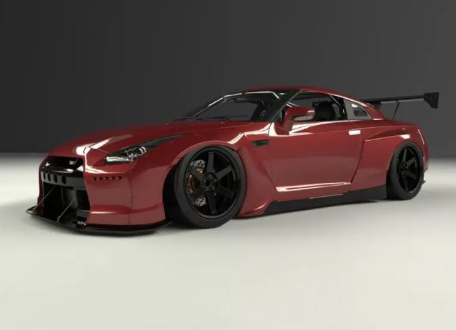 Pandem 09+ Nissan GT-R R35 Pandem Front Lip Dry Carbon (17020604)