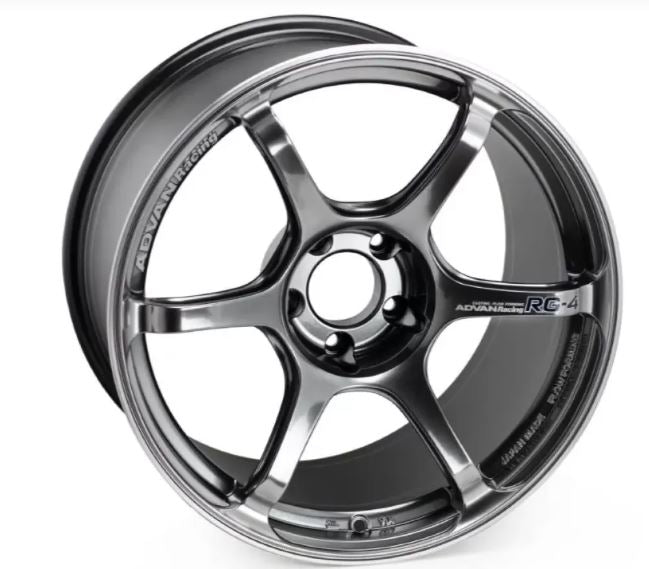 Advan RG-4 18x9.5 +38 5-114.3 Racing Hyper Black & Ring Wheel (YA48J38EHBR)
