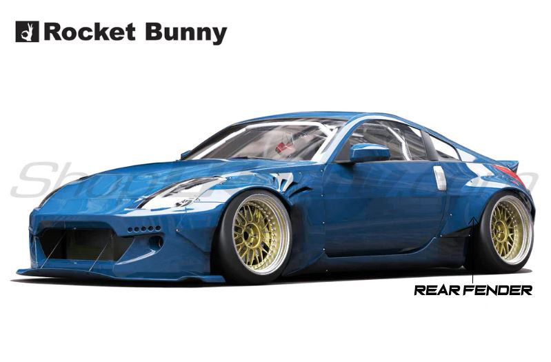 GReddy 03-09 Nissan 350Z Z33 Rocky Bunny Aero Kit - Rear Fenders (17020354)