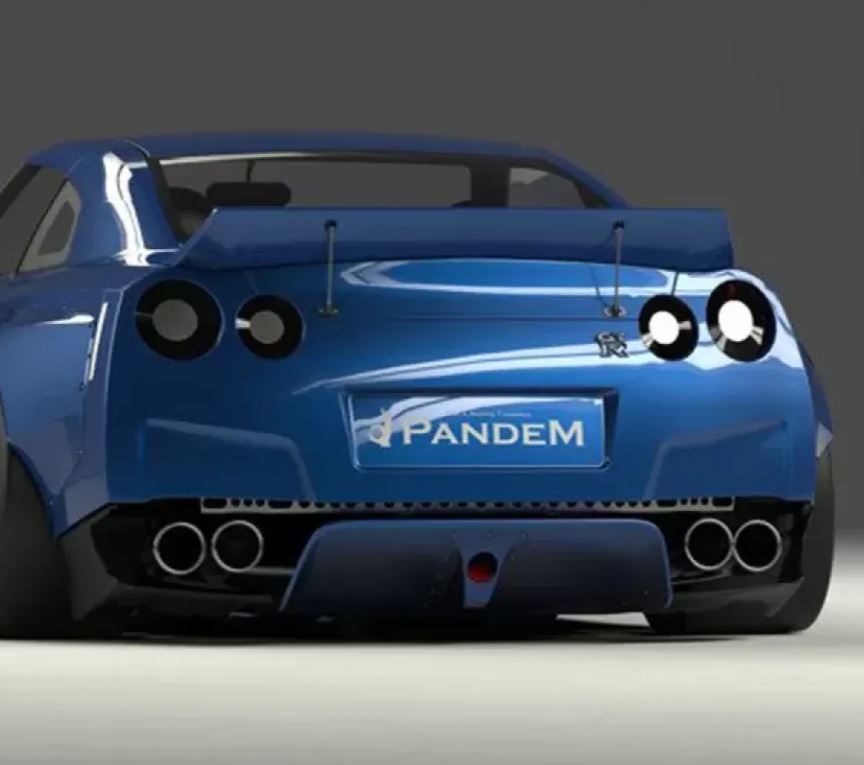 Pandem 09+ Nissan GT-R R35 Pandem Rear Side Diffuser Dry Carbon (17020610)