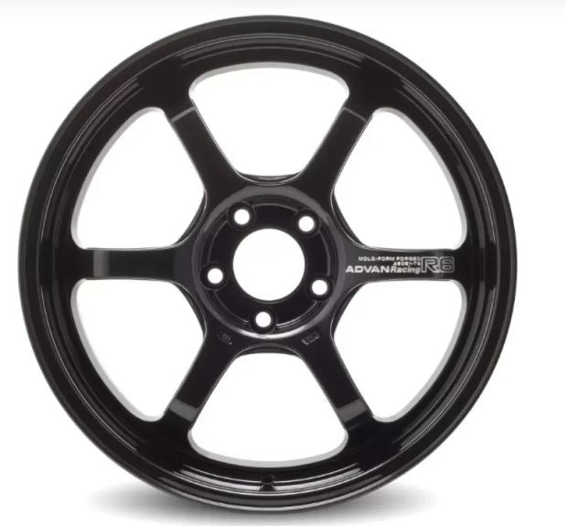 Advan R6 18x9.5 +29 5-114.3 Racing Titanium Black Wheel (YA68J29ETB)