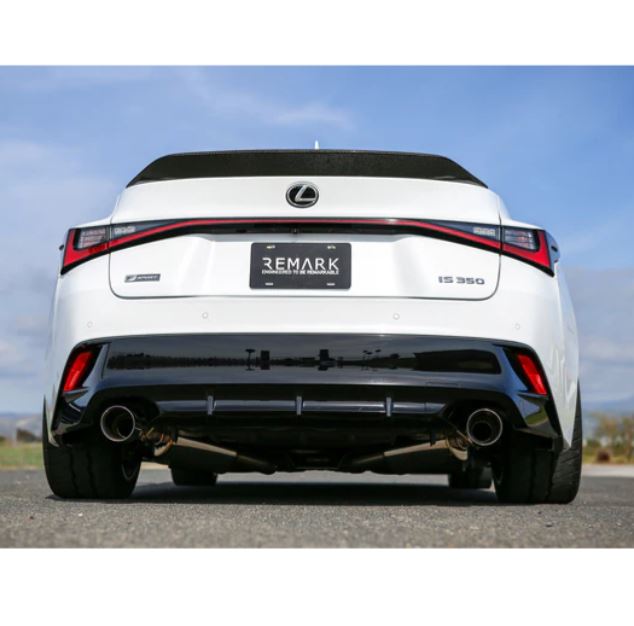 REMARK 2021+ Lexus IS300/ IS350 Axleback Exhaust - Stainless Double Wall Tip (Muffler Version) (RO-TSE4-DM)