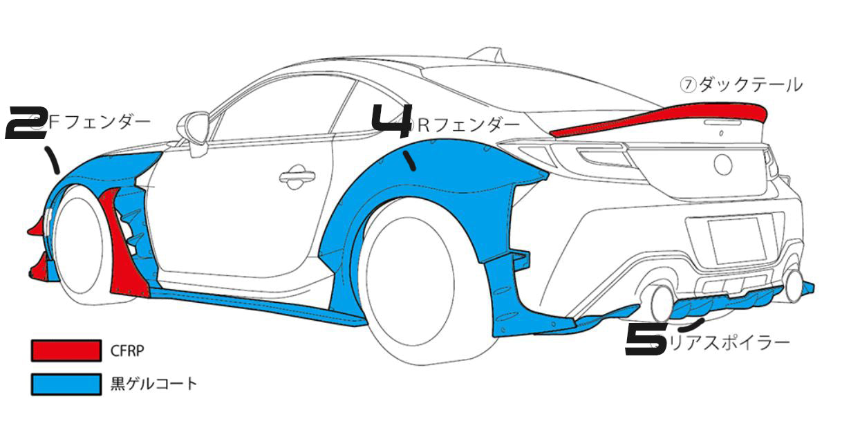 HKS 2022 Toyota GR86 Body Kit TYPE-R Base Kit (53004-AT028)