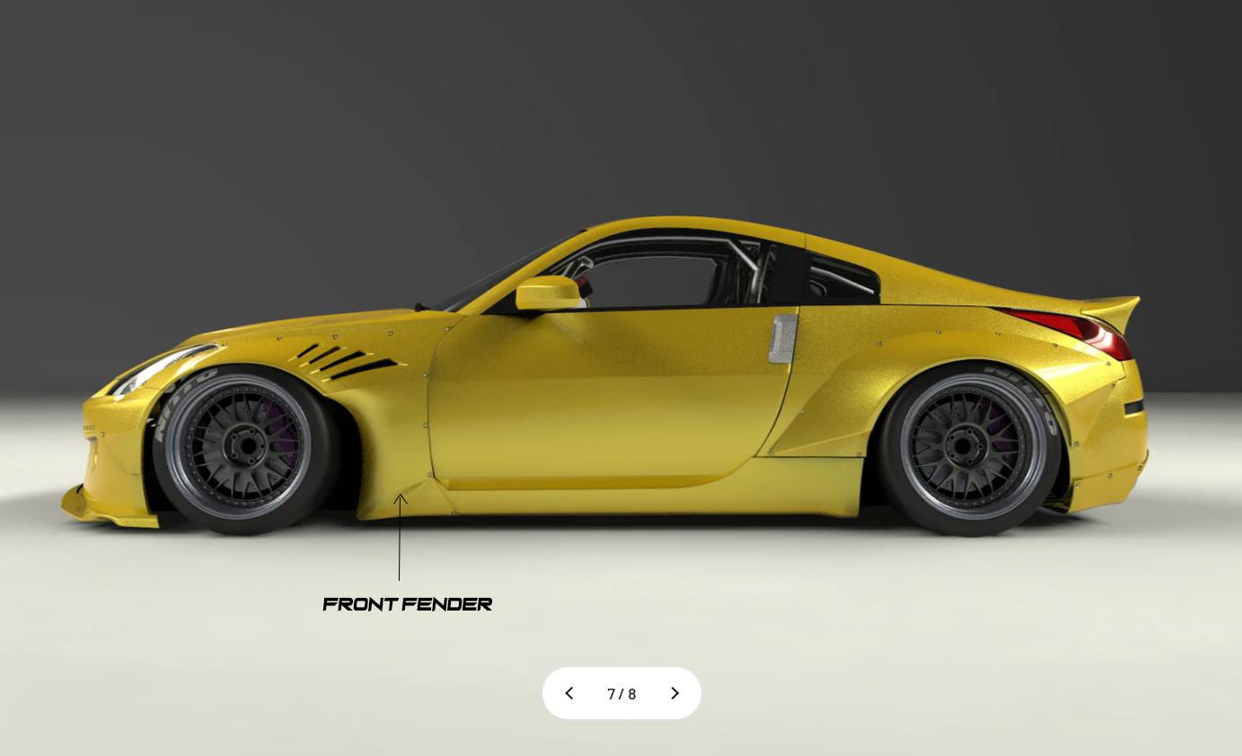 GReddy 03-08 Nissan 350Z Z33 Rocket Bunny Aero Kit - Front Fenders (17020353)