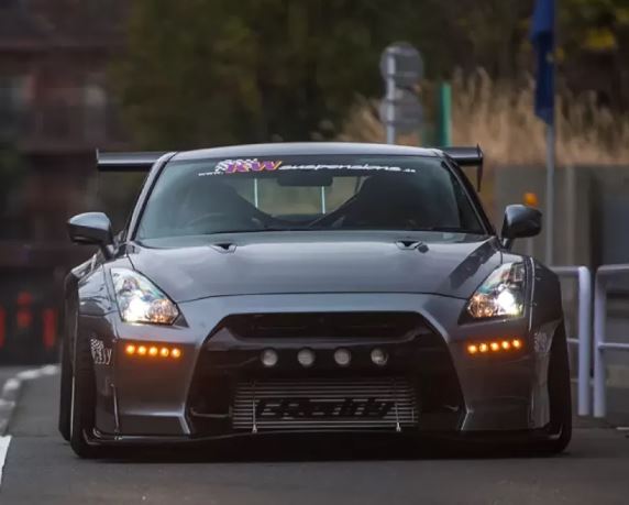 Pandem 09+ Nissan GT-R R35 Pandem Front Lip Dry Carbon (17020604)