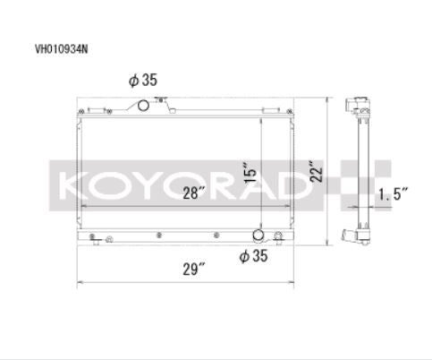 Koyorad 01-05 Lexus IS300 (w/ Manual Transmission) Racing Radiator (VH010934N)