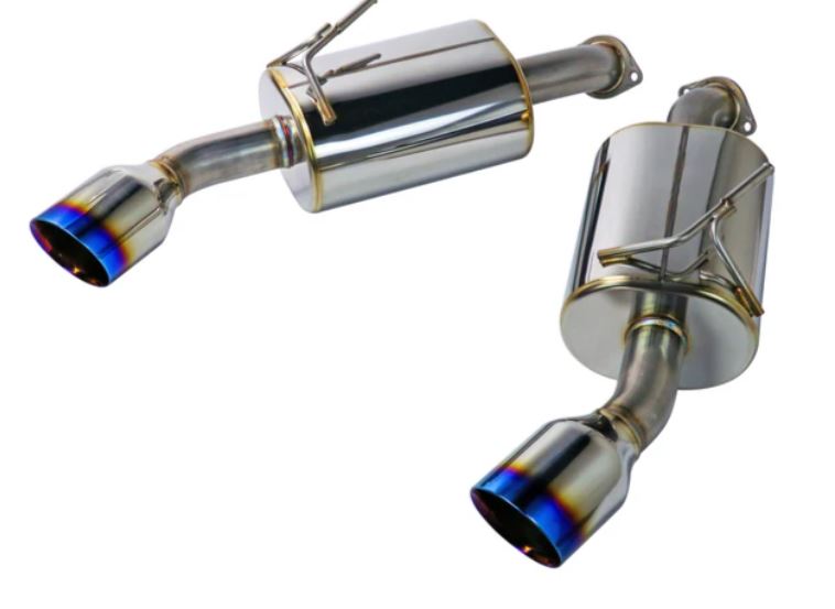 REMARK 14+ Infiniti Q50 Axleback Exhaust w/Mufflers - Burnt Double Wall Tip (RO-TTQ5-DM)
