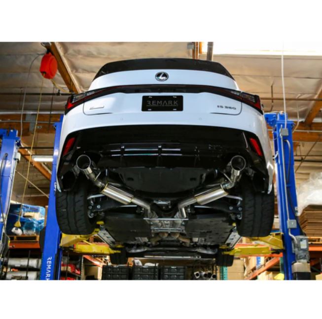 REMARK 2021+ Lexus IS300/ IS350 Axleback Exhaust - Stainless Double Wall Tip (Muffler Version) (RO-TSE4-DM)