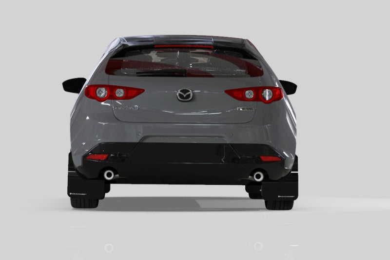 Rally Armor 19-25 Mazda3 Hatchback Black UR Mud Flap w/Dark Grey Logo