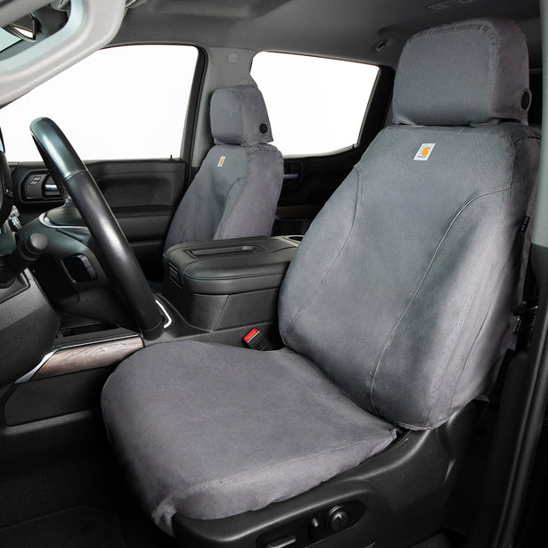Covercraft 22-23 Toyota Tundra Carhartt SeatSaver Custom Front Row Seat Covers - Gravel (SSC2589CAGY)