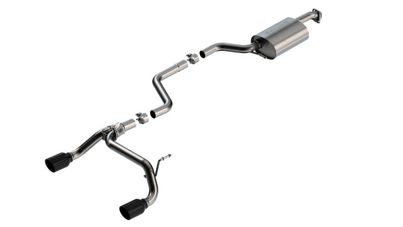 Borla 18-25 Suzuki Jimny 1.4L AT/MT 4WD 2DR 2in S-Type Catback Exhaust - Black Chrome Tips