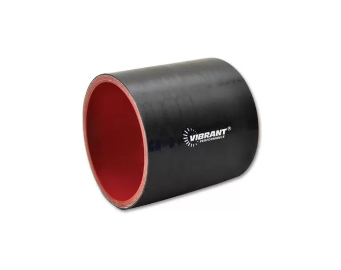 Vibrant 4 Ply Reinforced Silicone Transition Connector - 3.5in I.D. x 4.5in I.D. x 3in long (BLACK)
