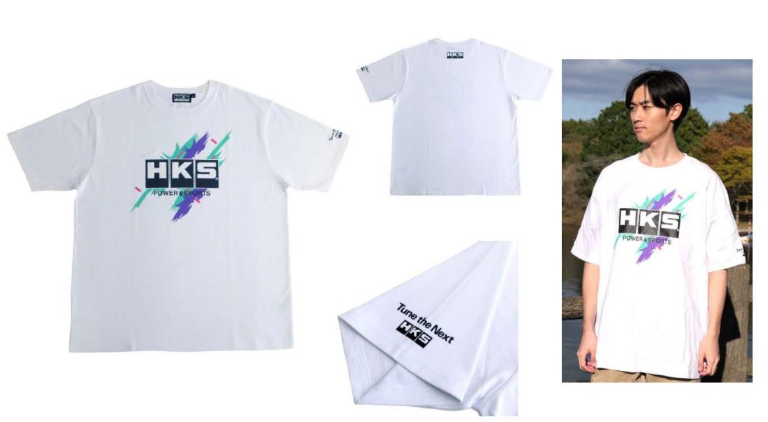 HKS T-SHIRT SUPER RACING WHITE 2L (51007-AK650)