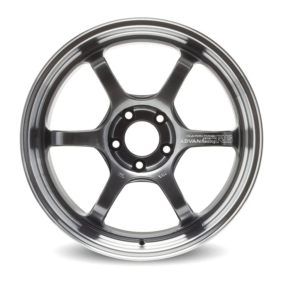 Advan R6 20x12.0" +20mm 5-114.3 Machining & Racing Hyper Black Wheel