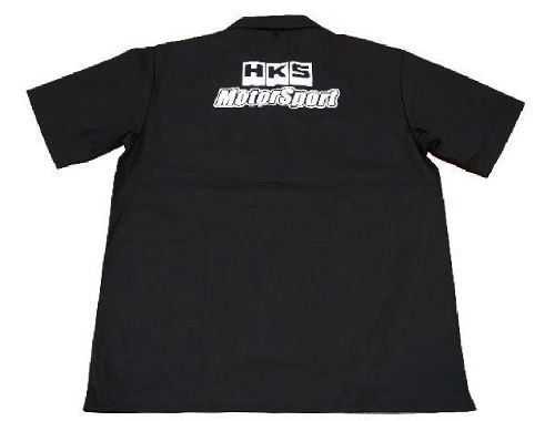 CAMISETA HKS MOTORSPORT BOTONES NEGRO S