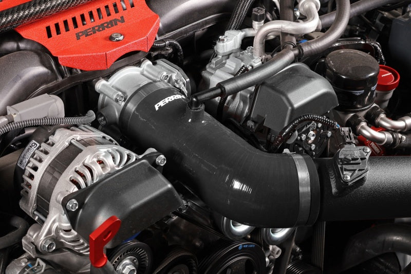 PERRIN 22-23 Subaru BRZ/Toyota GR86 Silicone Inlet Hose (3in. ID / SS Wire) - Black