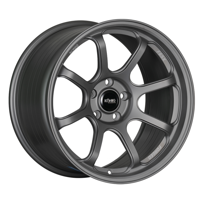 Konig Forged F6SX 18x10 5x120 ET40 Satin Grey Wheel (Knurled Bead)