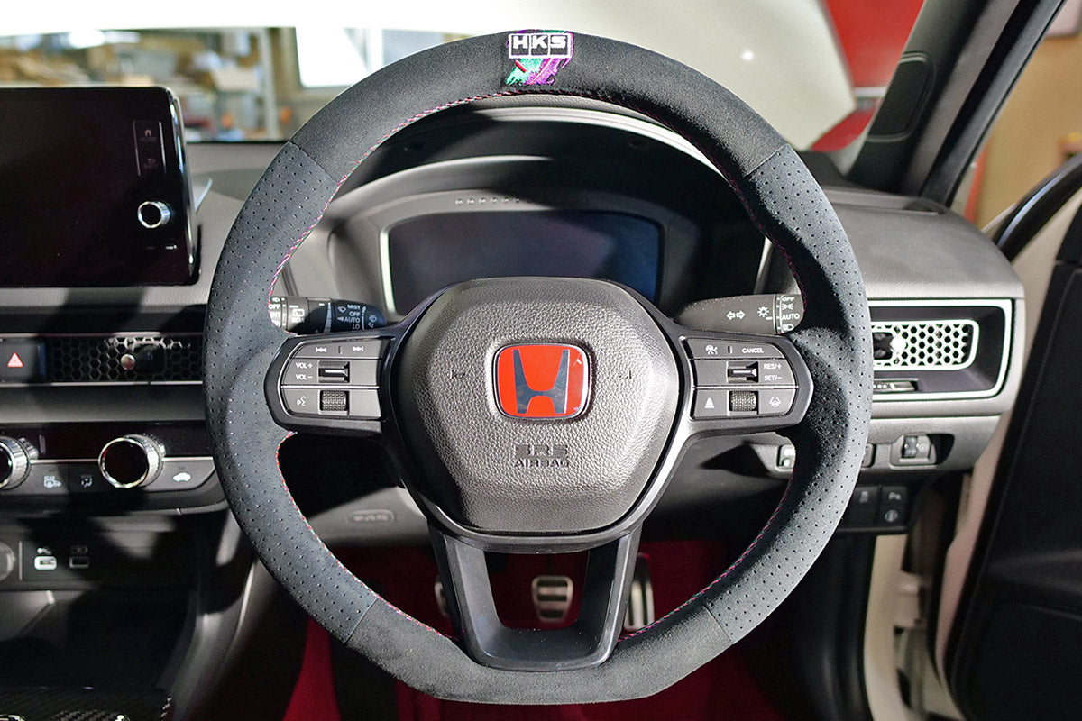 HKS FL5 Civic Type R UltraSuede D Shape 368mm Replacement Steering