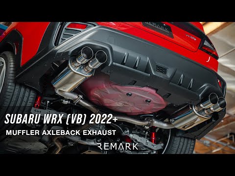 Remark 2022+ Subaru WRX VB Axle Back Exhaust w/Burnt Stainless Steel Single Wall Tip (RO-TTVB-SM)