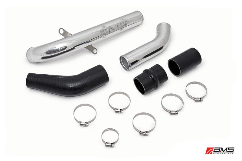AMS Performance 08-15 Mitsubishi EVO X CNC Machined Aluminum Fuel Rail w/Pulsation Dampener - Black main image 1
