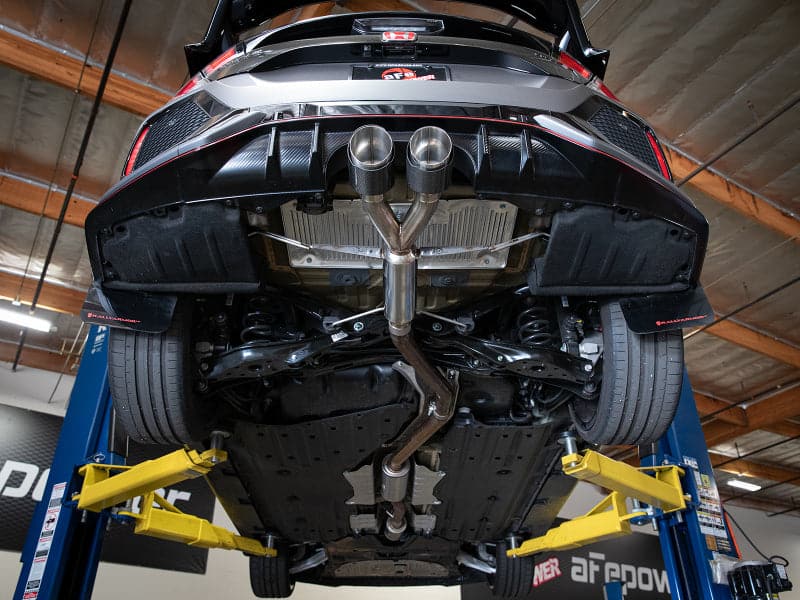 aFe Takeda Sistema de escape con eje trasero 304SS de 2,5 pulgadas 17-19 Honda Civic Type R L4-2.0L (t)