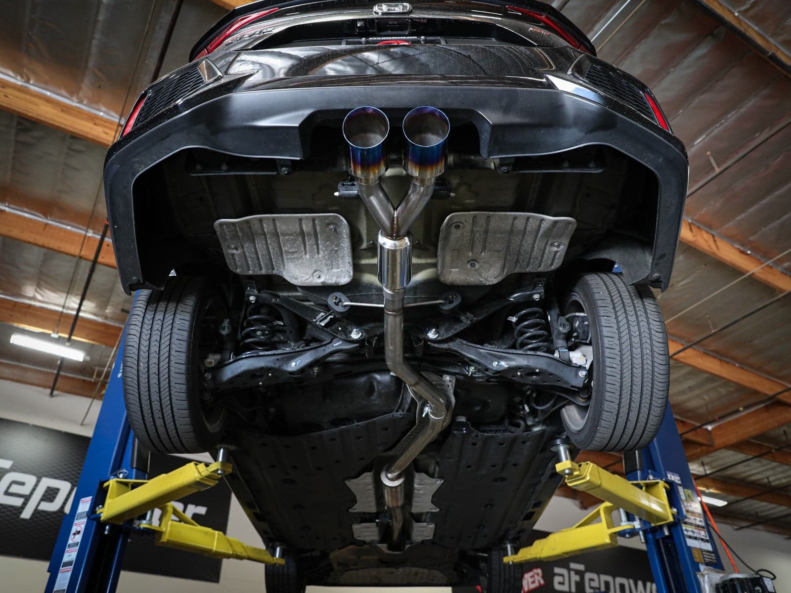 aFe Takeda 2.5in 304SS Cat-Back Exhaust System w/ Black Tips for 17-20 Honda Civic Si Sedan I4 1.5L
