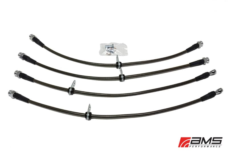 AMS Performance 08-15 Mitsubishi EVO X CNC Machined Aluminum Fuel Rail w/Pulsation Dampener - Black