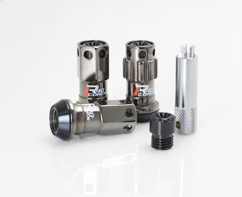 Project Kics 12X1.50 R40 Iconix Classical Lug Nuts w/ Black Plastic Cap - 20 - No Locks (WRIF01CK)