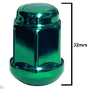 Wheel Mate Green Honda Lug Nut for OEM Wheels - 12x1.5 (1 Lug)