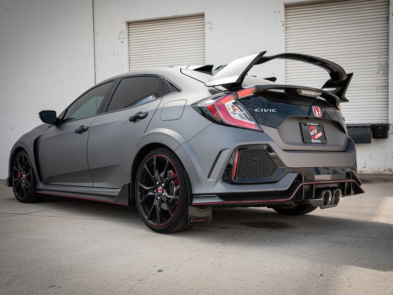 aFe Takeda 2.5in 304SS Sistema de escape con eje trasero 17-19 Honda Civic Type R L4-2.0L (t) - Punta pulida
