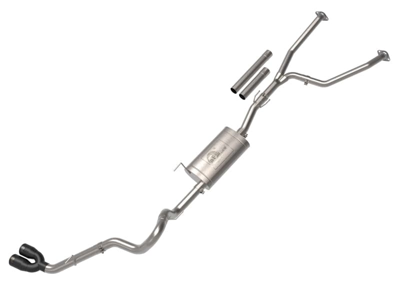 aFe 2022 Toyota Tundra V6-3.5L (tt) Vulcan Series 2.5in to 3in 304 SS Cat-Back Exhaust w/ Black Tip (49-36061-B)