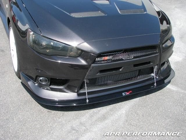 APR Carbon Fiber Wind Splitter With Rods Evolution 10 with factory aero lip | 