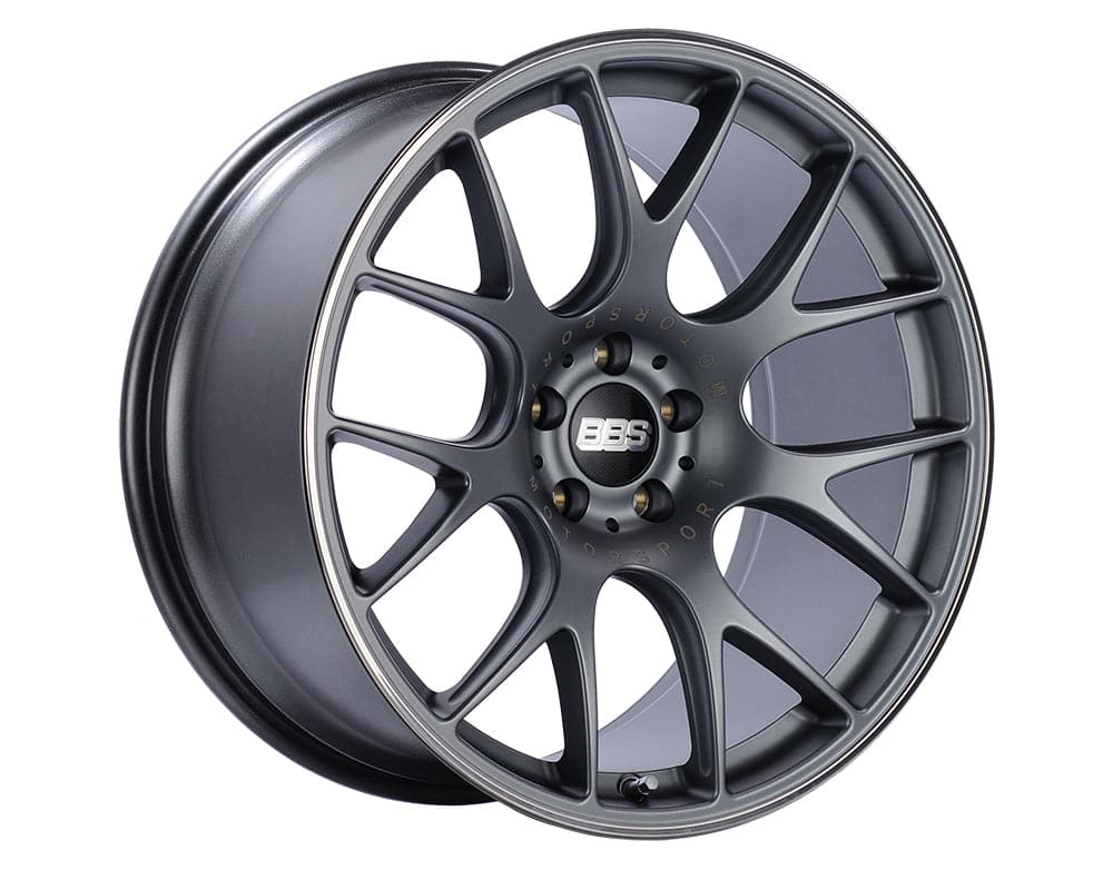 BBS CH-R 18x9" 5x120 +44 Satin Titanium Polished Rim Protector Wheel (CH133TIPO)
