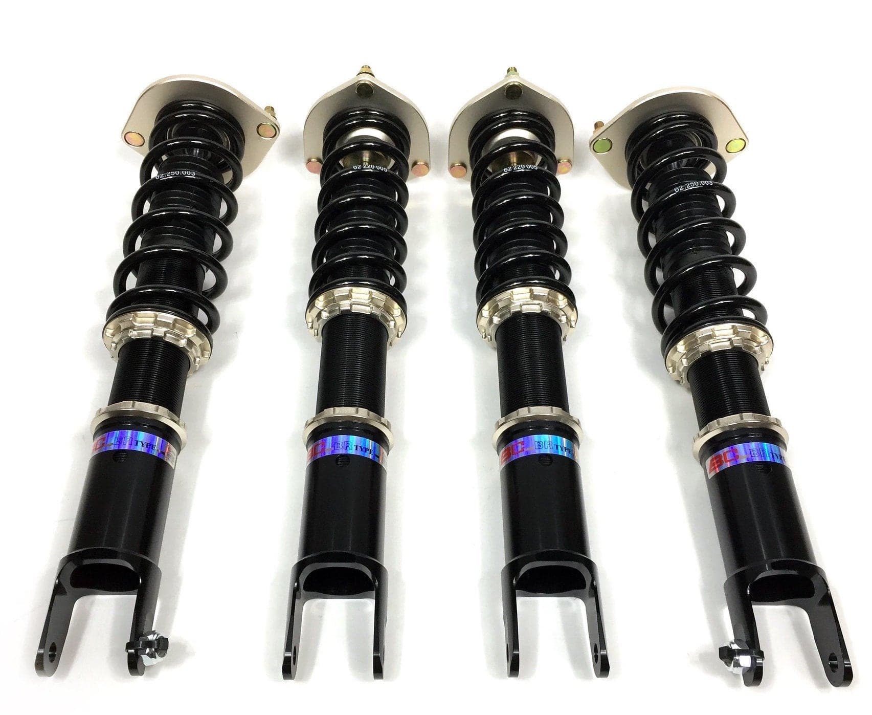 BC Racing BR Monotube Coilovers w. free extended adjusters - Hyundai 03-08 Tiburon