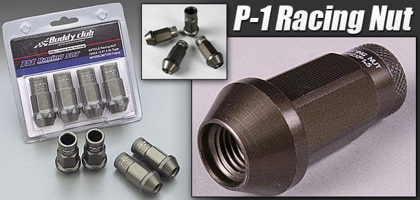 Buddy Club P1 Open Ended Racing Lug Nut 4-Pack - 12x1.25