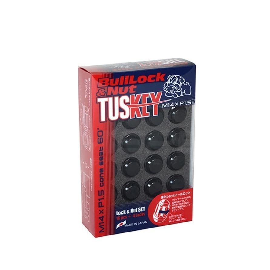 Bull Lock Tuskey Black 20pc Lug & Lock Set 14x1.50