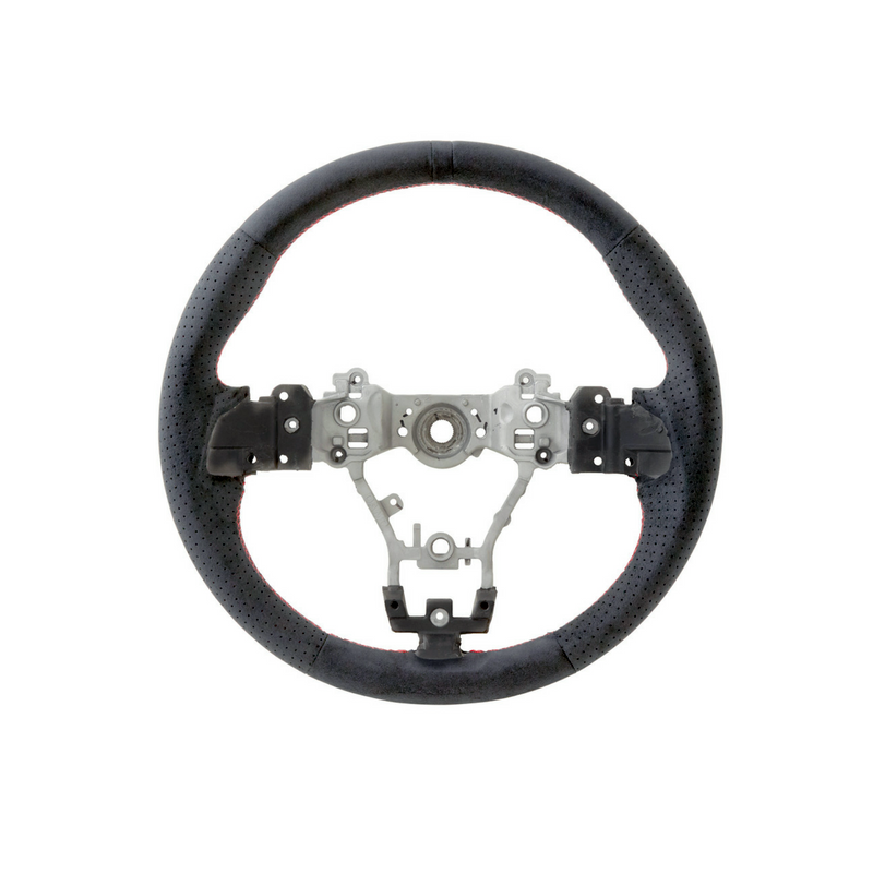 DAMD Suede Red-Stitch O-Shape Steering Wheel for Subaru 2015 WRX & STi