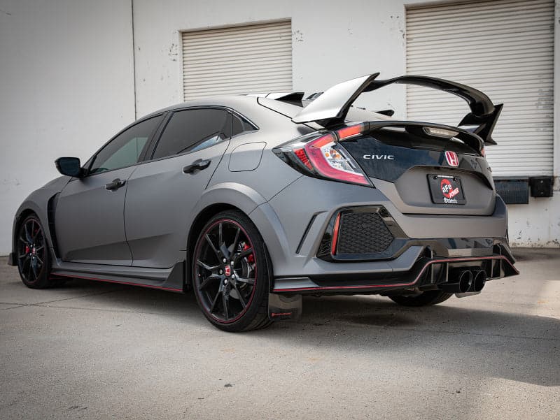 aFe Takeda Sistema de escape con eje trasero 304SS de 2.5 pulgadas 17-19 Honda Civic Type R L4-2.0L (t) - Punta negra