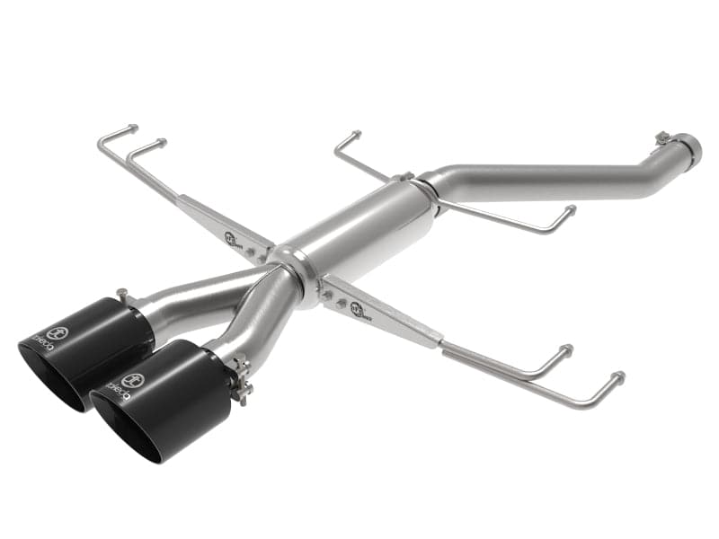 aFe Takeda Sistema de escape con eje trasero 304SS de 2.5 pulgadas 17-19 Honda Civic Type R L4-2.0L (t) - Punta negra